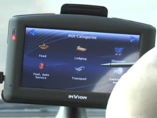 InVion&reg; 4 3/10&quot; Touch Screen GPS Navigation Unit - image 7 from the video